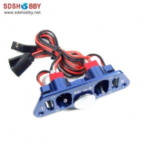 Twin Power Switch with Fuel Dot-Blue Color