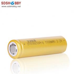 Single LiFe Battery Po4 18650PR0/3.2V 1100mah 25C