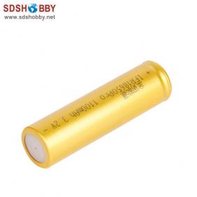 Single LiFe Battery Po4 18650PR0/3.2V 1100mah 25C