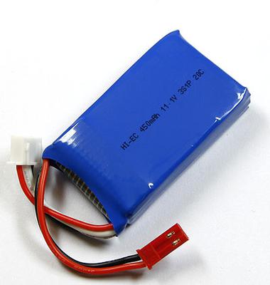 HI-EC 450mAh / 11.1V 20C LiPoly Battery Pack W/ JST-connector