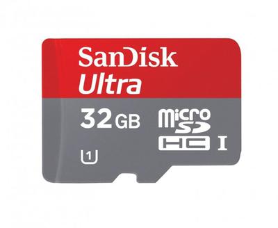 SanDisk Ultra 32 GB MicroSDHC C10/UHS1 Memory Card with Adapter