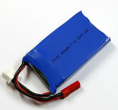 HI-EC 450mAh / 7.4V 20C LiPoly Battery Pack W/ JST-connector