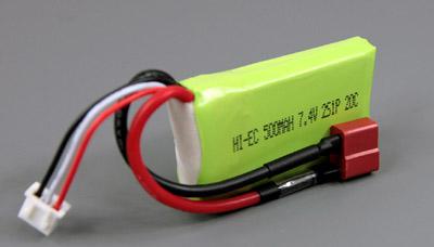 HI-EC 500mah/7.4V 20C Li-poly Battery Pack W/T-connector