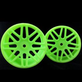 HSP Front Wheel Rim/Wheel Hub 110614 for 1/10 Buggy Car-Green Color (2pcs)