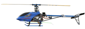 Metal & Fiberglass 450 Class 3D CCPM Electric Helicopter Kit Type GL450C W/Motor, ESC (Blue)