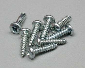 Great Planes Sheet Metal Screws Phillips 4x1/2 (8) GPMQ3154