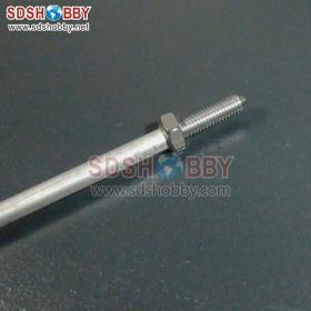 Titanium Alloy Knurled Push Rod M3X60mm with Double Sides Counterclockwise Teeth