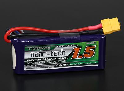 Turnigy nano-tech 1500mah 3S 25~50C Lipo Pack