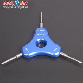 Miracle Triangle Hex Wrench 1.5mm/ 2.0mm/ 2.5mm-Blue Color