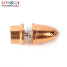 Aluminum Bullet Propeller Adaptor 3.17mm Yellow Color