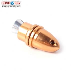 Aluminum Bullet Propeller Adaptor 3.17mm Yellow Color