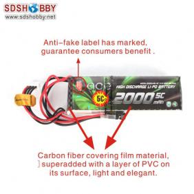 Gens ACE New Design High Quality 2000mAh 5C 3S 11.1V Lipo Battery with T Plug