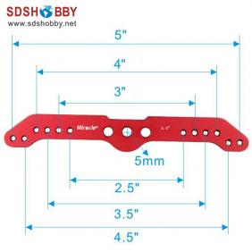 High Quality CNC Metal Servo Rudder Mount Set with 5.0in Double Arm