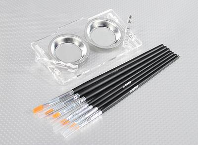 Hobby Brush & Plate Set