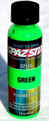 Spaz Stix Green Fluorescent Airbrush Paint 2oz. SZX02150