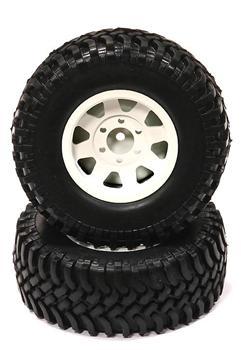 Integy 8-Spoke Off-Road 1.9 Wheel + T7 Tire (2) INTC24355WHITE