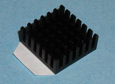 Heat Sink with Adhesive Backing - 23.1x23.1x9mm