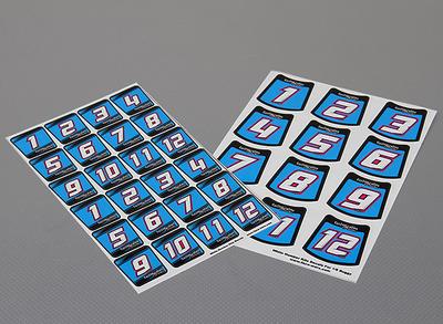 Self Adhesive Decal Sheet - Number Kit 1/10 Scale (White)