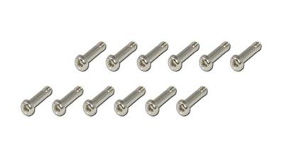 Machine Screws-Silver-Semi-(2x8)x12pcs