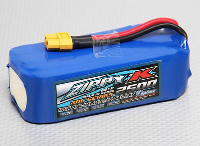 Zippy-K Flightmax 2500mah 6S1P 20C Lipoly Battery