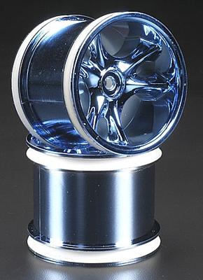 RPM Clawz Blue Chrome Wheels Rustler/Stampede Rear (2) RPM81745