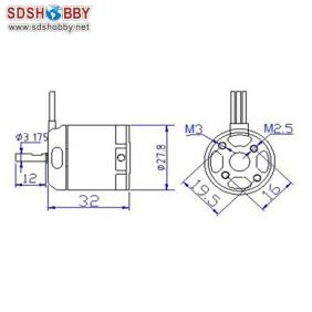 KV3835-FSD 450A RC Model Helicopter Outrunner Brushless Motor