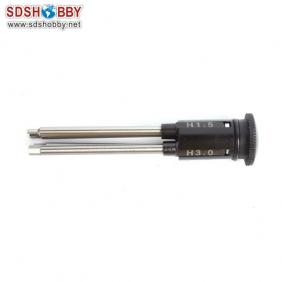 Ordinary Outer Hexagonal Terminal Four-in-One Tool Kit with Aluminum Alloy Handle