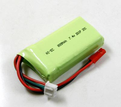 HI-EC 800mah/7.4V 20C Li-poly Battery Pack W/JST-connector