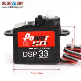 Power HD Micro/Mini Digital 0.35kg/2.9g 20T HD-DSP33 W/ Plastic Gears for F3P/KT3D