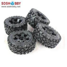 Baja 5B All Terrain Tire with Wheel Hub*4pcs/Set for 1/5 Scale Gasoline Car