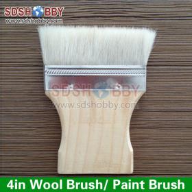 4in Wool Brush/ Paint Brush/ Banister Brush/ Pappus Waterborne Latex Brush