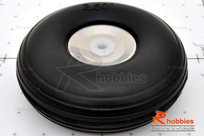 Î¦63 x H23 x Î¦4mm Aluminium Landing Wheel &amp; RubberTyre