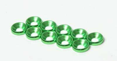 JQ Products M4 Countersunk Washer 10pcs (Green) JQPA034