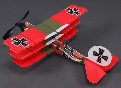 Rubber Band Powered Freeflight Dr-1 Model 437mm Span w/Electric Winder