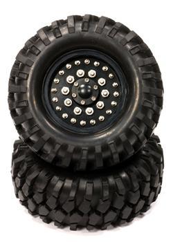 Integy Spoke Off-Road 1.9 Wheel/Tire Set (2) INTC24506BLACK