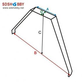 Carbon Fiber Landing Gear*1pcs without 3K Treatment for 260# 70 Grade Electric Airplane