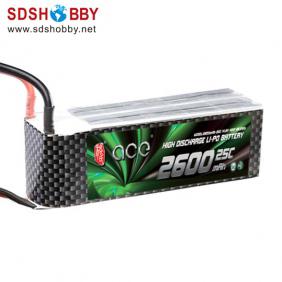 Gens ACE New Design High Quality 2600mAh 25C 4S 14.8V Lipo Battery with T Plug