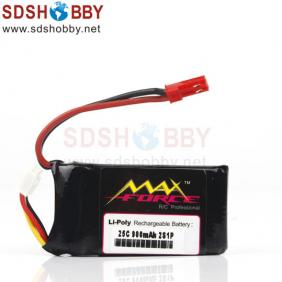 Max Force 25C 900mAh 2-Cell/2S 7.4V Li-Po Batteries