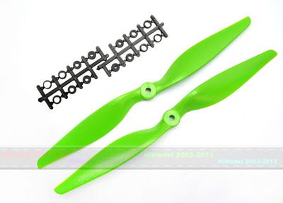 11 x 4.5 Hyper Drive Propeller Set (one CW, one CCW) - Green