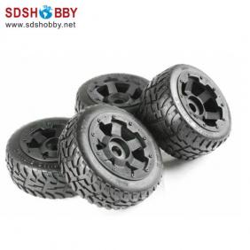 Baja 5B Secondary Generation On-road Tire with Wheel Hub*4pcs/Set for 1/5 Scale Gasoline Car