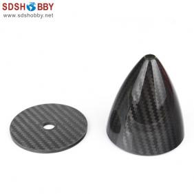 RC Model 2.5″ （63.5mm） Carbon Fiber Spinner with Carbon Fiber Back plate 3K Surface Processing