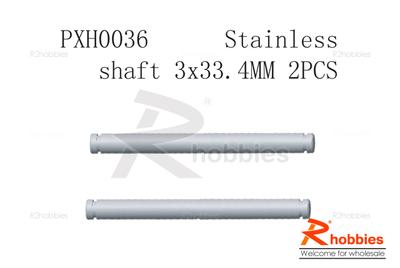 Stainless shaft 3 x 33.4MM