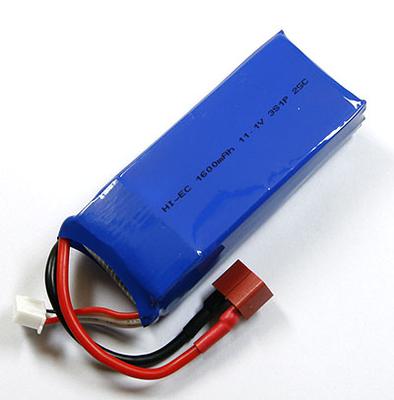 HI-EC 1600mAh / 11.1V 25C LiPoly Battery Pack W/ T-connector