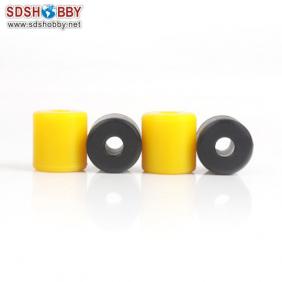 Silicone Gel Slipcover 6x16x17mm (2pcs* Black+2pcs*Yellow) for Bumblebee ST550 RC Quadcopter