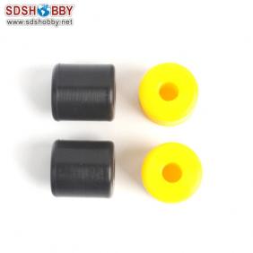 Silicone Gel Slipcover 6x16x17mm (2pcs* Black+2pcs*Yellow) for Bumblebee ST550 RC Quadcopter