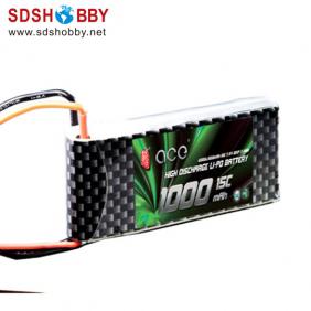 Gens ACE New Design High Quality 1000mAh 15C/2S 7.4V Lipo Battery with T Plug