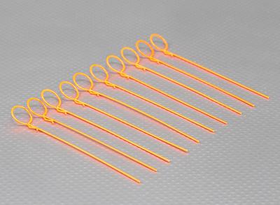 Long Large-ring 45 Deg Body Clips (Orange) (10Pcs)