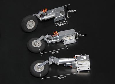 Turnigy Full Metal Servoless Retracts with Oleo Legs (Tricycle, BAE Hawk type)