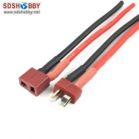 T Plug with14AWG Silicone Cable L100mm