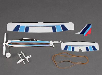 Rubber Band Powered Freeflight 182 Light Aircraft 288mm Span